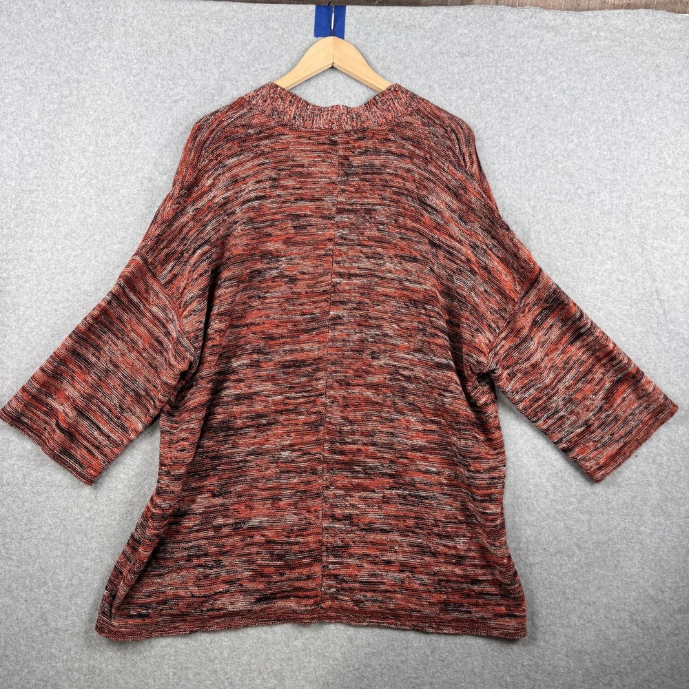 Pure Jill Sweater Womens Medium Red Marled V Neck Dolman Sleeve Pullover - Picture 2 of 8